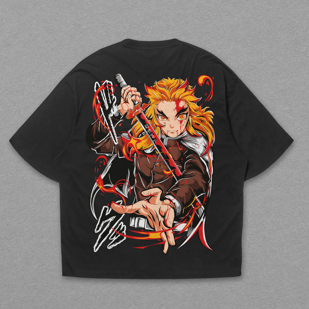 Camiseta Oversized: Vibe Rengoku!