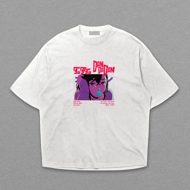 Camiseta Oversized: Momo - Dualidade Paranormal