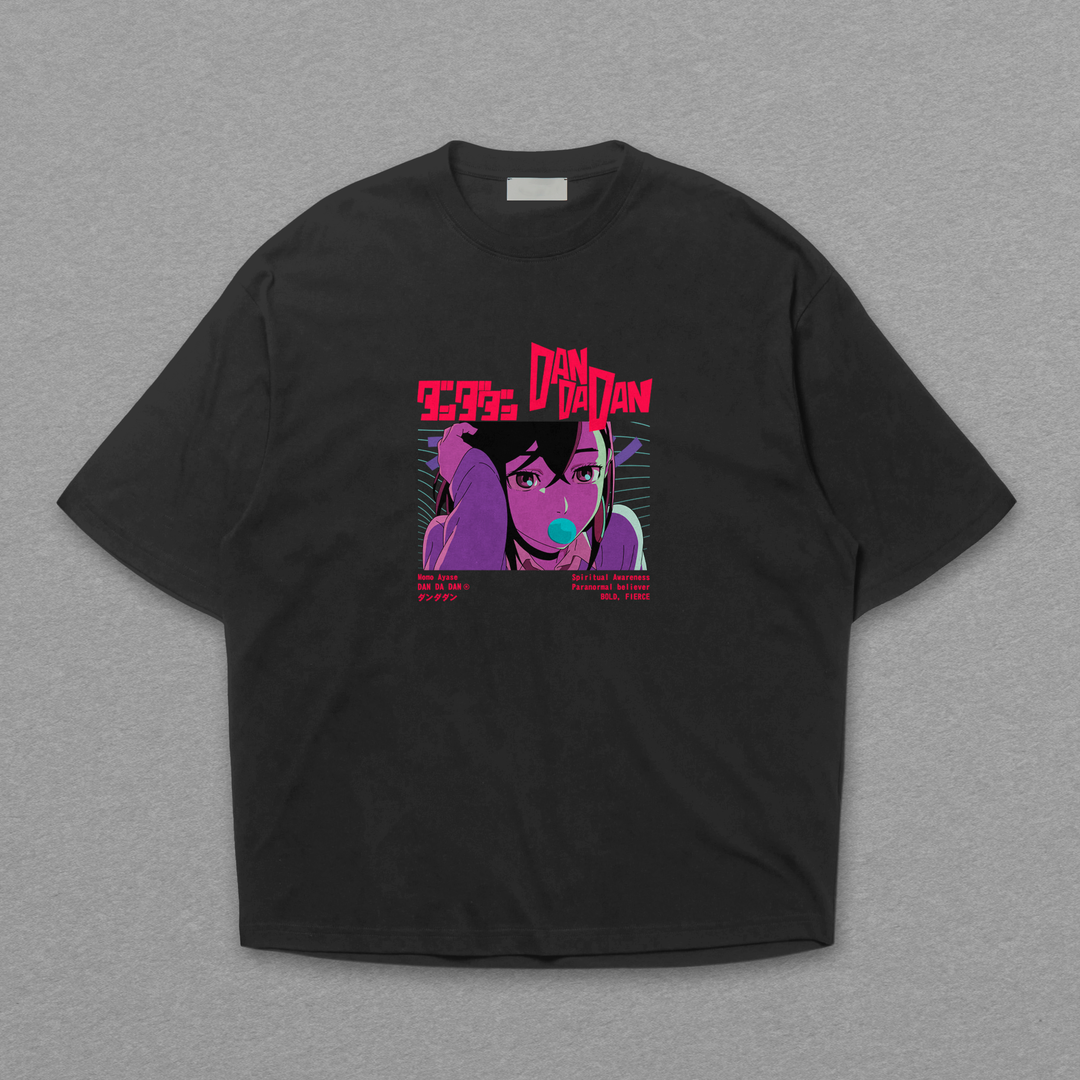 Camiseta Oversized: Momo - Dualidade Paranormal