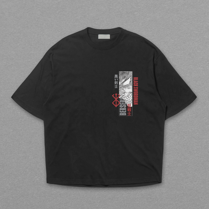 Camiseta Oversized: Guts - Black Swordsman