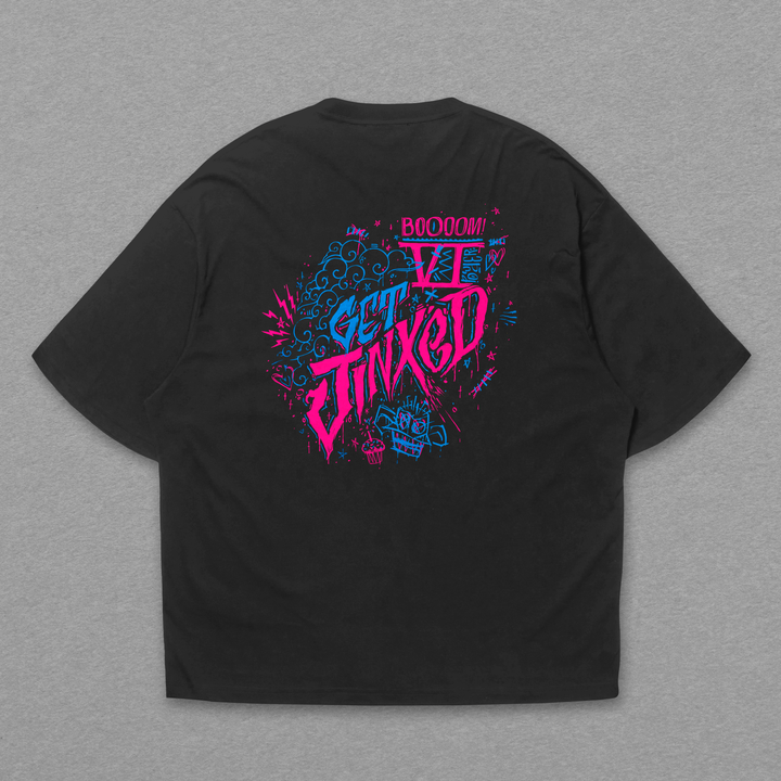 Camiseta Oversized: Arcane - Jinx Revolução Explosiva