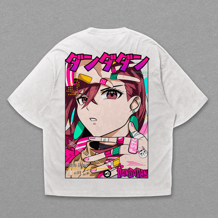 Camiseta Oversized: Momo - Dualidade Paranormal