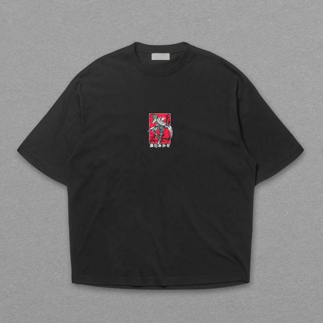 Camiseta Oversized: Quarto Hokage - Fúria da Nove Caudas