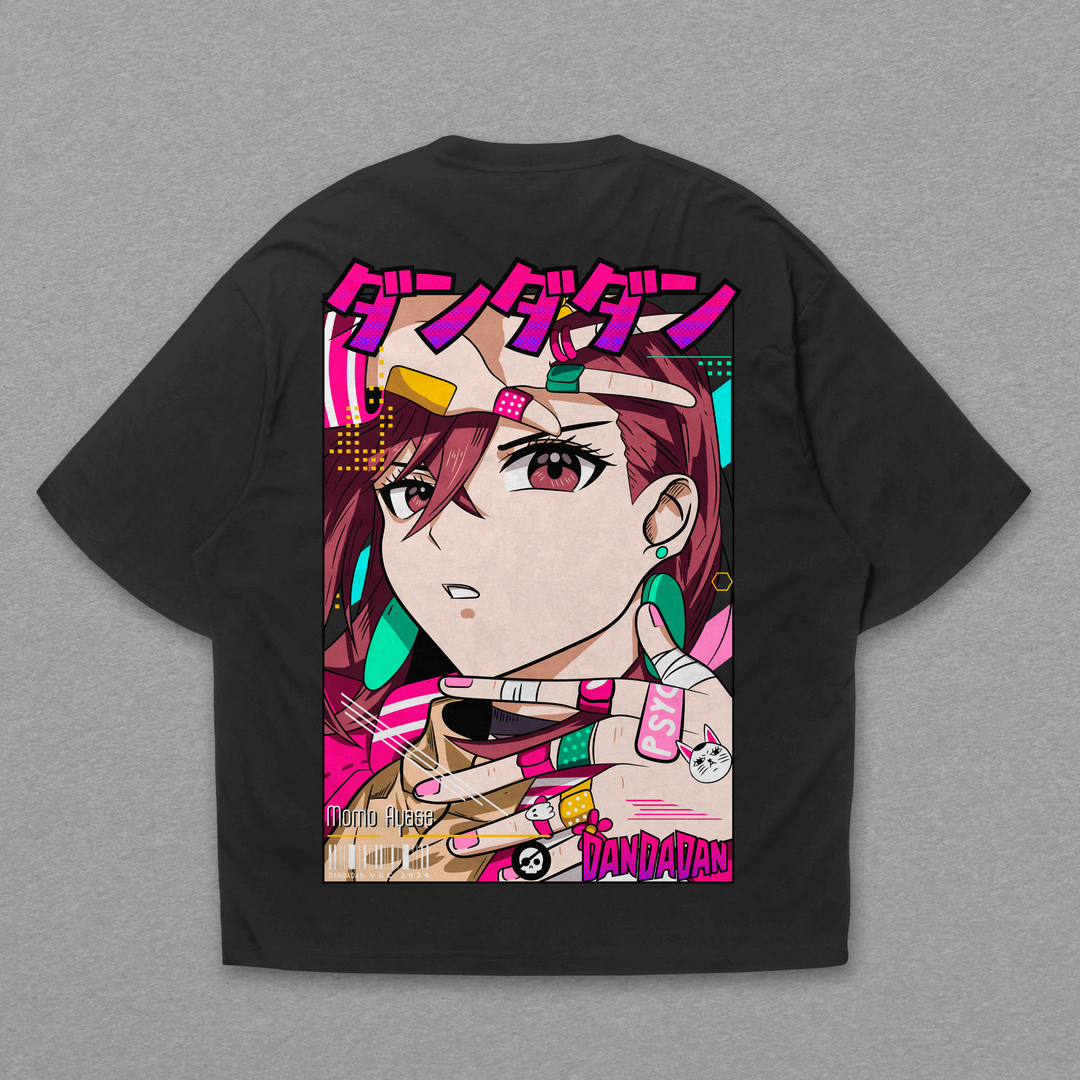 Camiseta Oversized: Momo - Dualidade Paranormal