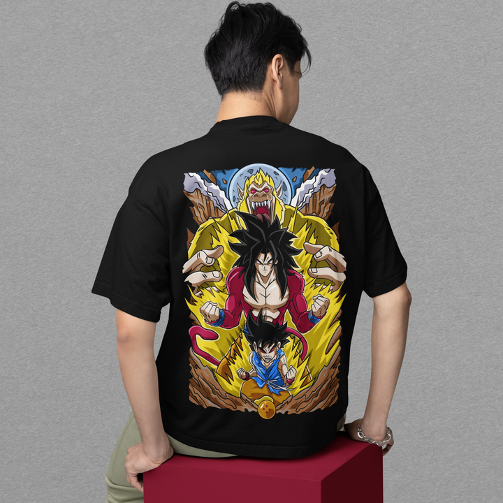 Camiseta Oversized: Saiyajin Legacy – Goku SSJ4